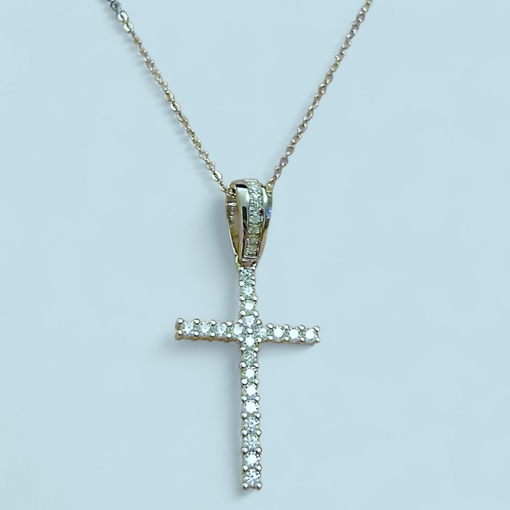 925 Moissanite Cross Necklace
